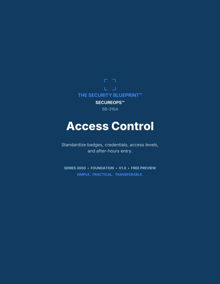 Access Control preview PDF — cover page