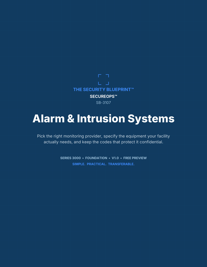 Alarm & Intrusion Systems preview PDF — cover page