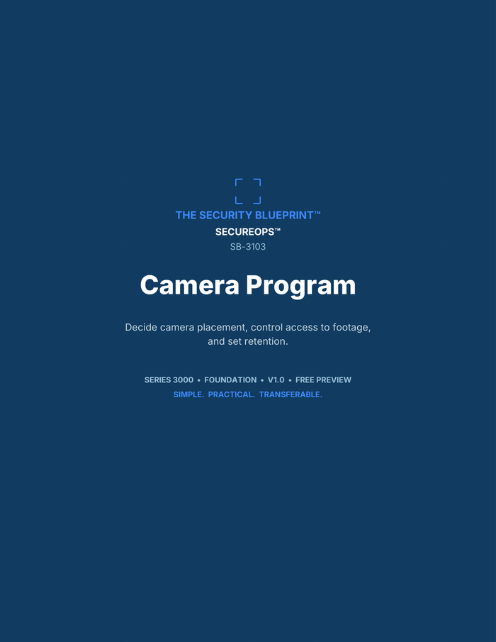 Camera Program preview PDF — cover page