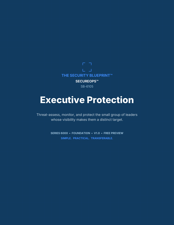 Executive Protection preview PDF — cover page