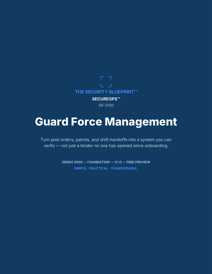 Guard Force Management preview PDF — cover page