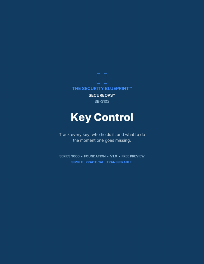 Key Control preview PDF — cover page