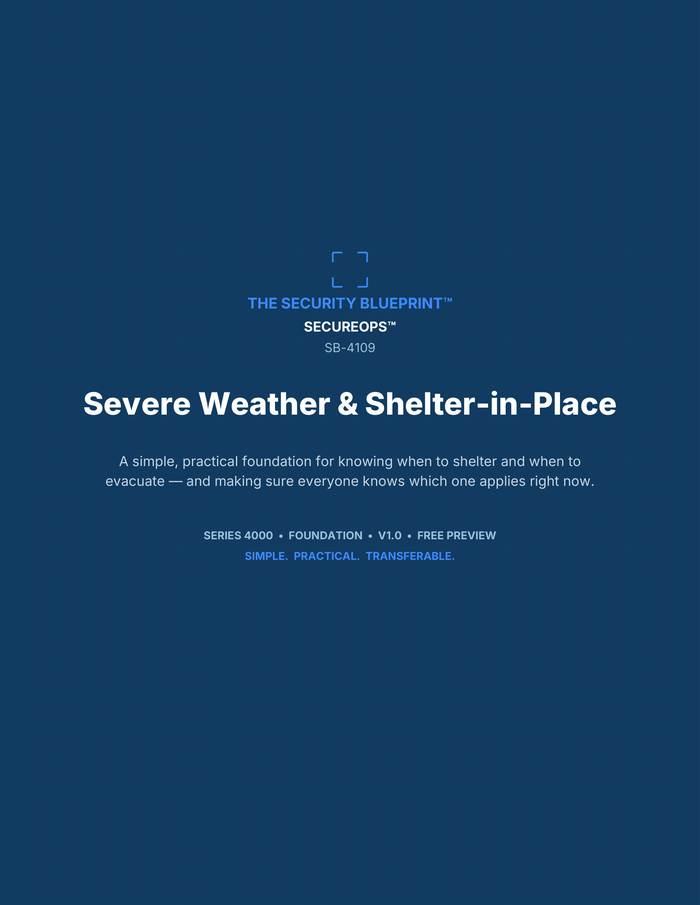 Severe Weather & Shelter-in-Place preview PDF — cover page
