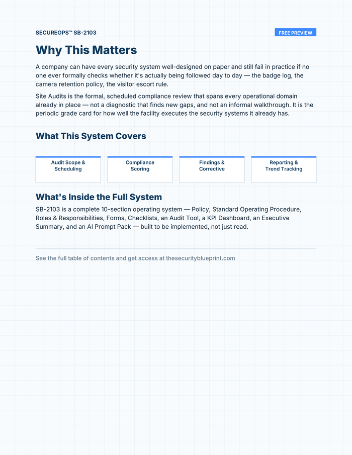 Site Audits preview PDF — Overview section