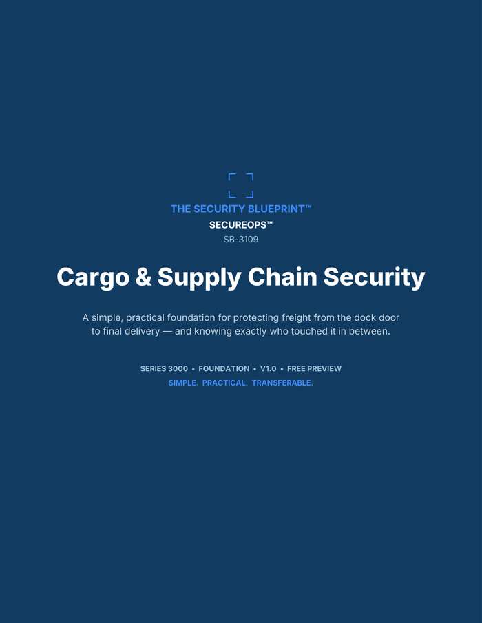 Cargo & Supply Chain Security preview PDF — cover page