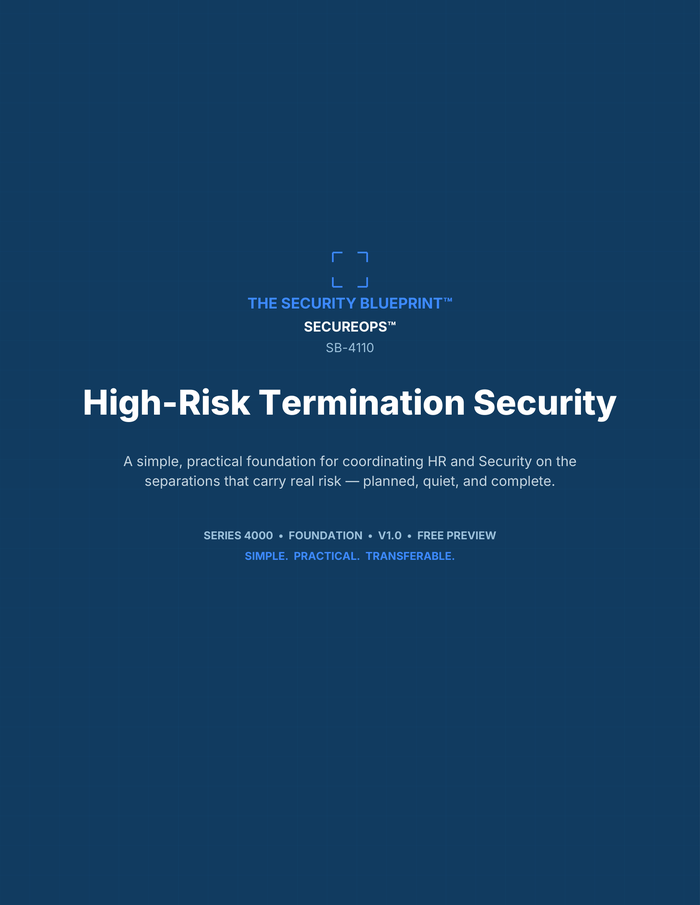 High-Risk Termination Security preview PDF — cover page