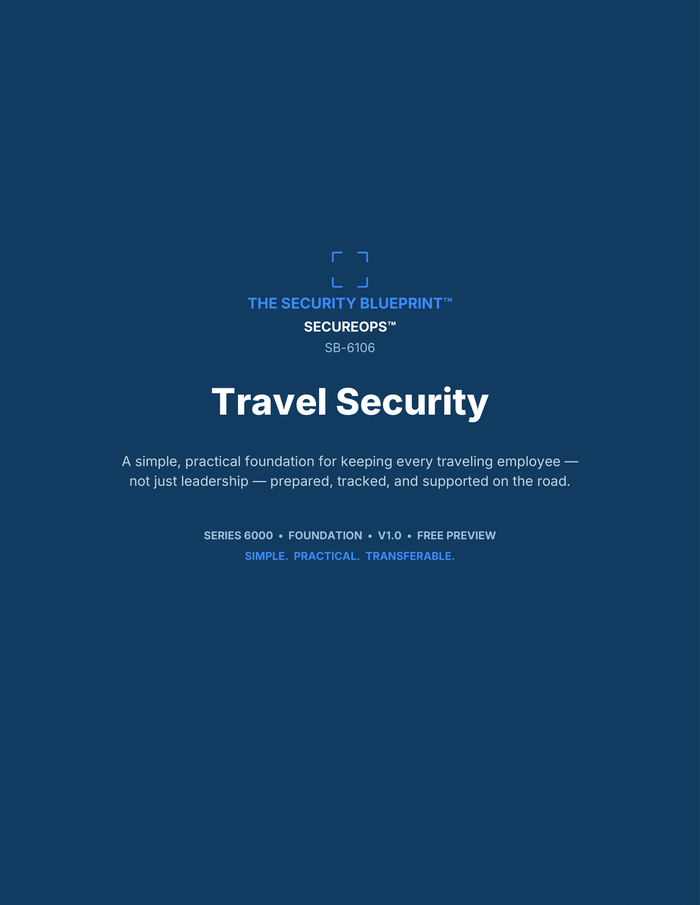 Travel Security preview PDF — cover page